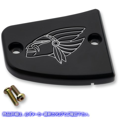 取寄せ 15-18インディアンスカウト用のフロントブレーキマスターシリンダーカバー ジョーカーマシーン Master Cylinder Cover - Warrior - Black 30-382-2 06101970