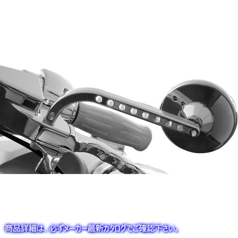 取寄せ ViewTech 7ビレットミラー ジョーカーマシーン Mirror - ViewTech 7 - Side View - Standard - Chrome - Left 03-015L 06400298
