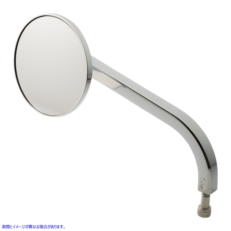 取寄せ No. 7 Standard 3-1/4 ラウンドミラー ジョーカーマシーン Mirror - No. 7 Standard - Side View - Round - Chrome - Left 03-050-3L 06401507