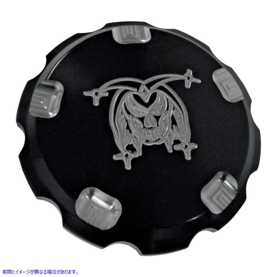 取寄せ ガスキャップ - ジョーカー? ジョーカーマシーン Gas Cap - Joker - Black - Harley-Davidson 10-441B 07030352