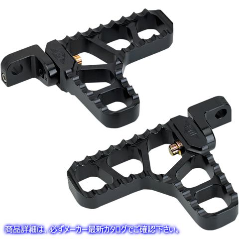 取寄せ アジャスタブル鋸歯状のビレットフットペグ ジョーカーマシーン Adjustable Serrated Footpegs - Black - XL 08-62-3B 16201622