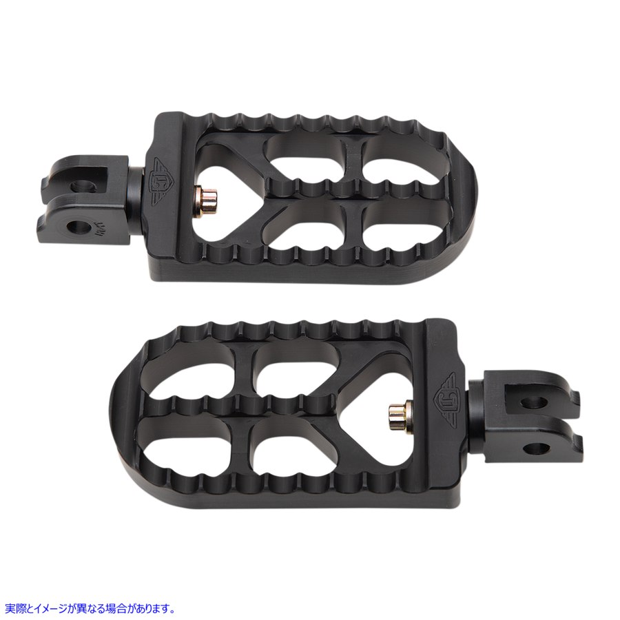 取寄せ 鋸歯状の足ペグ ジョーカーマシーン Serrated Footpegs - Black - Long 08-56-6B 16201900