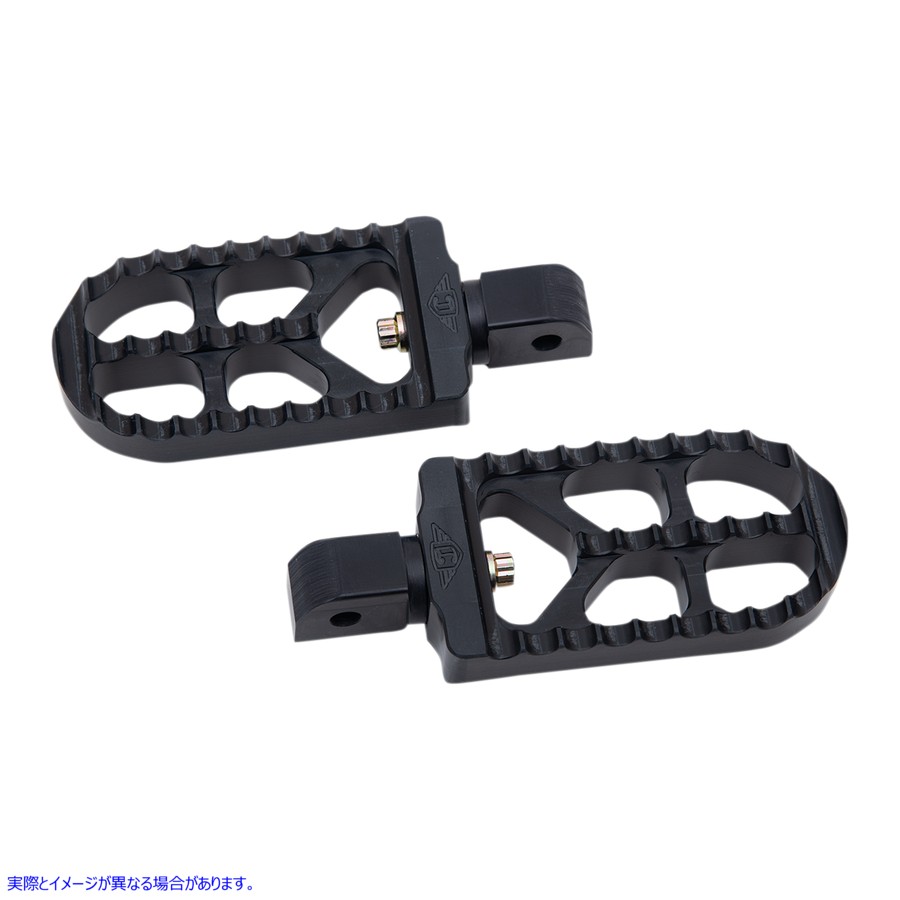 取寄せ 鋸歯状の足ペグ ジョーカーマシーン Serrated Footpegs - Black - Long 08-56-7B 16201902