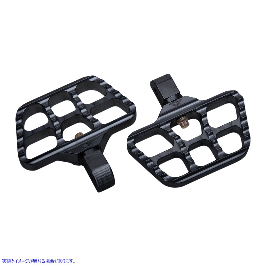 取寄せ ミニ鋸歯状の床板 ジョーカーマシーン Mini Serrated Floorboards - Black - Softail 08-644-7B 16210920