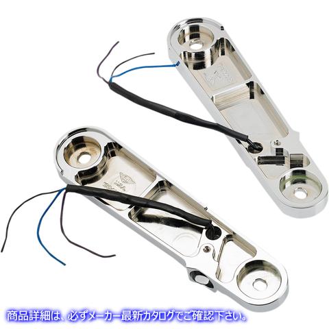 取寄せ 流線ライナーのフロントLEDターン信号 ジョーカーマシーン Streamliner Turn Signals - Smooth - Chrome 05-211-3 20201308