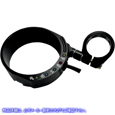 取寄せ スピードメーターの再配置ブラケット ジョーカーマシーン Speedometer Relocation Bracket - Black - For 49 mm Fork 10-305B 22100223