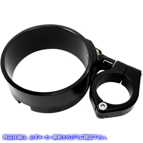取寄せ スイベルクランプ付きのスピードメーターリング ジョーカーマシーン Speedometer Ring with Swivel Clamp - Black Anodized - For 39 mm Fork Tube 10-315B 22100275