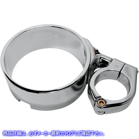 取寄せ スイベルクランプ付きのスピードメーターリング ジョーカーマシーン Speedometer Ring with Swivel Clamp - Chrome - For 39 mm Fork Tube 10-315C 22100276