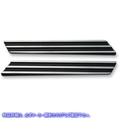 取寄せ サドルバッグヒンジインサート - フィン ジョーカーマシーン Saddlebag Latch Inserts - Black/Silver 04-501-2 35011252