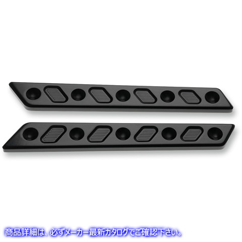 取寄せ サドルバッグヒンジインサート - テクノ ジョーカーマシーン Saddlebag Latch Inserts - Black 04-505-1 35011257