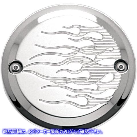 取寄せ ポイントカバー ジョーカーマシーン Points Cover - Flame - 2 Hole - Chrome 921102FC DS325917
