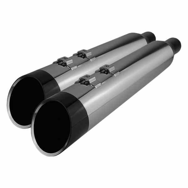 取寄せ HP-PLUS 4.5 スリップオンマフラー クロームワークス 4-1/2 HP-PlusR Slip-On Mufflers - Chrome with Edge - Touring 202765 18011450