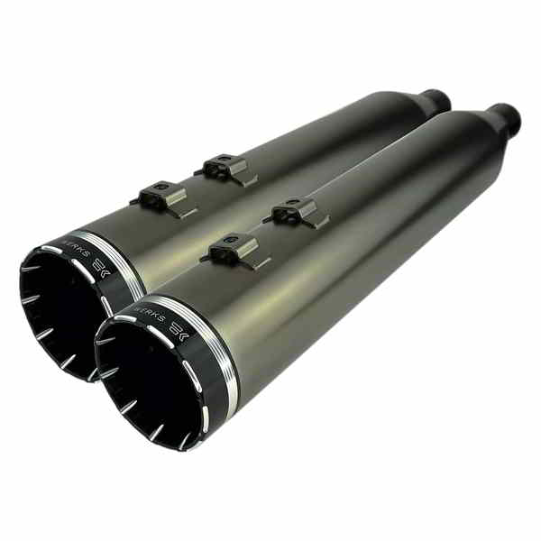 取寄せ HP-PLUS 4.5 スリップオンマフラー クロームワークス 4-1/2 HP-Plus? Slip-On Mufflers - Smoked Chrome with Tracer - Touring 202650 18011453