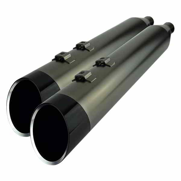 取寄せ HP-PLUS 4.5 スリップオンマフラー クロームワークス 4-1/2 HP-Plus? Slip-On Mufflers - Smoked Chrome with Edge - Touring 202655 18011454