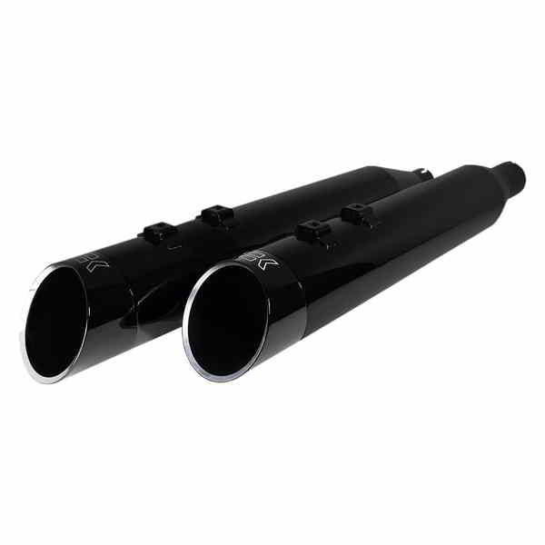 取寄せ HP-PLUS 4.5 HP-PLUSスリップオンマフラー クロームワークス 4-1/2 HP-PlusR Slip-On Mufflers - Obsidian Edge 202645 18011482