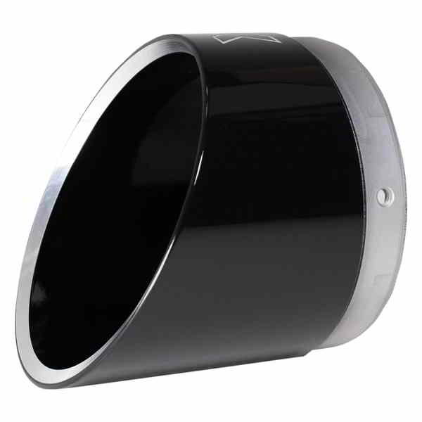 取寄せ 4.5 交換用のヒント クロームワークス Replacement End Cap - Edge - 4-1/2 - Black 200714P 18611456