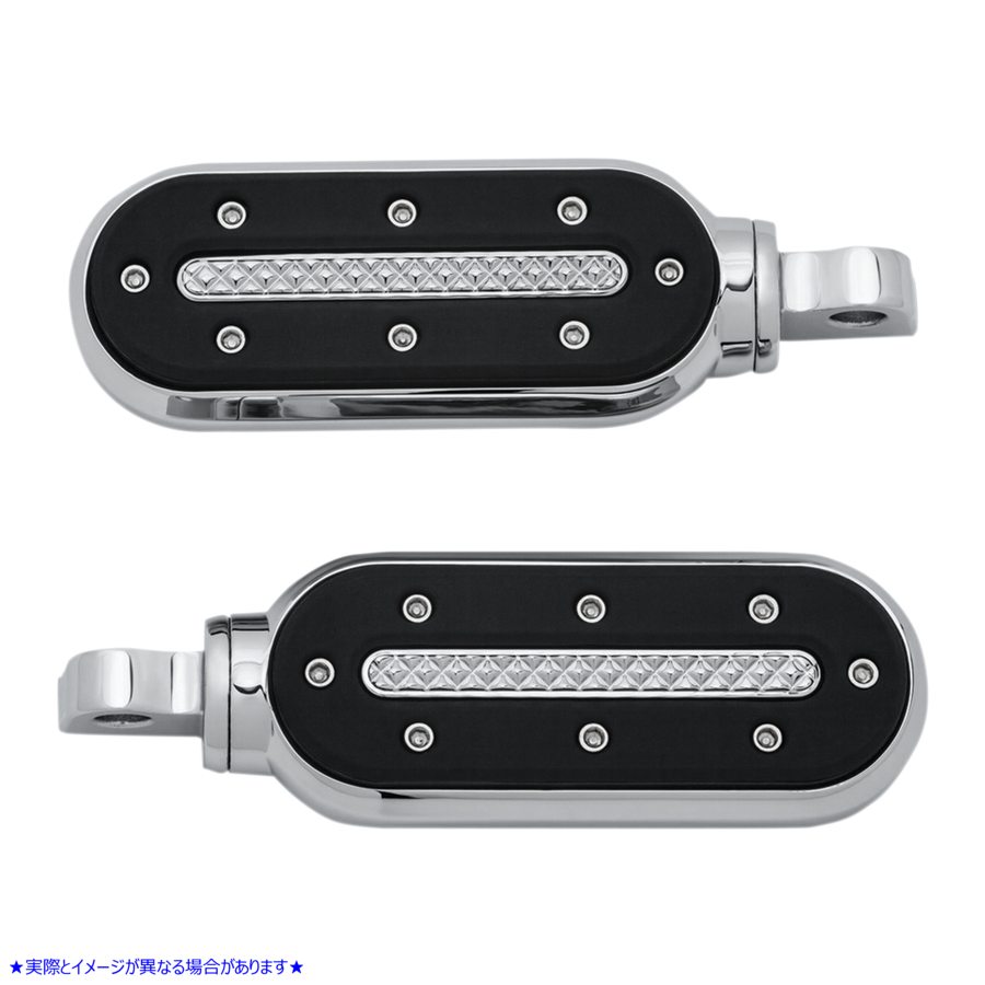 取寄せ 重工業のフットペグ クリヤキン Heavy Industry Shift Footpegs - With Adapter - Chrome KUR7031 16201676