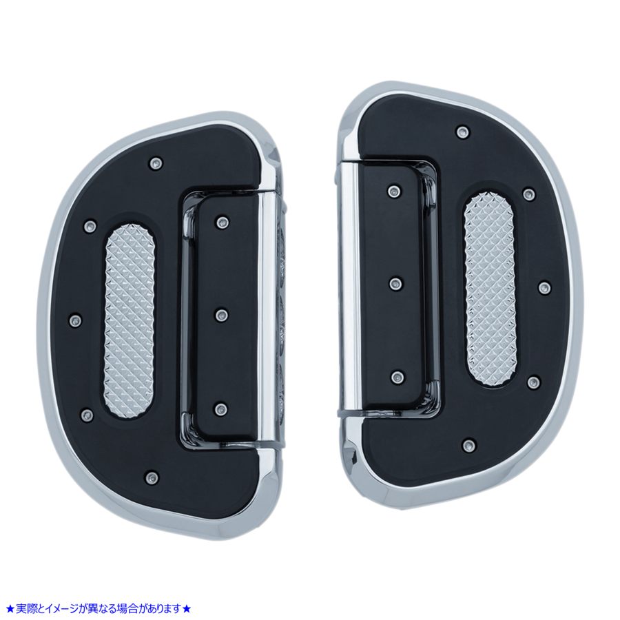 取寄せ 重工業のドライバーとパッセンジャーの床板 クリヤキン Heavy Industry Floorboard - Universal Folding - Chrome KUR7045 16210854
