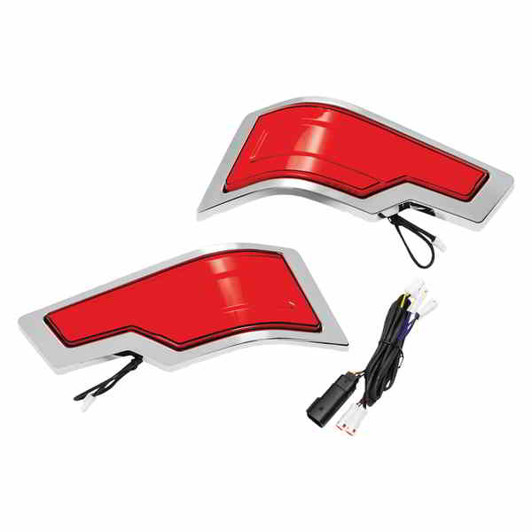 取寄せ トレーサー ツアーパック ライト クリヤキン Tour-Pak Lights - Chrome - Red Lens KUR2954 20403001