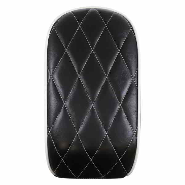 取寄せ Bare Bones シリーズ ピリオンパッド - ホワイトパイピング ラペラ Bare Bones Pillion Pad - White Diamond - Black - FL/FX '18-'23 LY-007PDMWTP 08021479