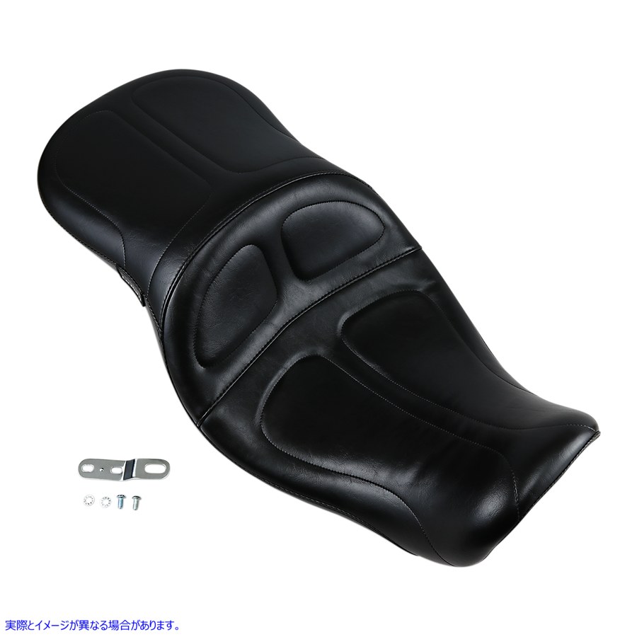 取寄せ マーベリック2アップシート ラペラ Maverick Seat - without Backrest - Stitched - Black - FLD/FXD '06-'17 LK-970 08030335