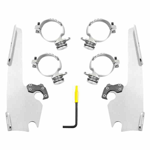 取寄せ バットウィング フェアリング トリガーロック取り付けキット メンフィスシェード Batwing - Mounting Kit - Polished - FXLR MEK2036 23200211