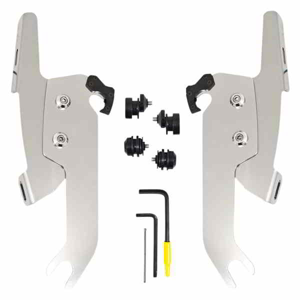 取寄せ ファット/スリム フロントガラス トリガー ロック コンプリート マウント キット メンフィスシェード Fats/Slim Windshield Trigger Lock Complete Mount Kit - Polished - FLSL MEK2051 23200252
