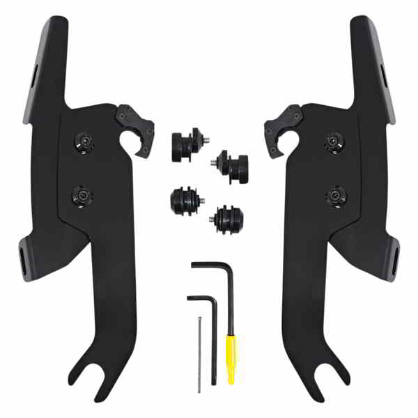 取寄せ ファット/スリム フロントガラス トリガー ロック コンプリート マウント キット メンフィスシェード Fats/Slim Windshield Trigger Lock Complete Mount Kit - Black - FLSL MEB2051 23200253