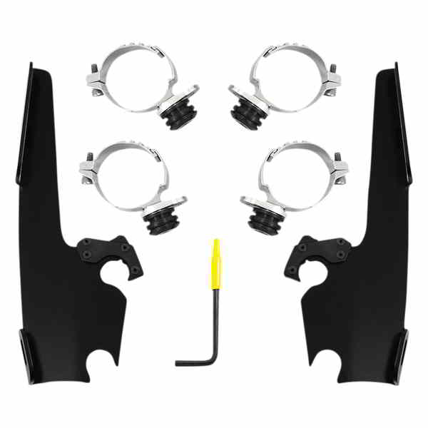取寄せ ファット/スリム フロントガラス トリガー ロック コンプリート マウント キット メンフィスシェード Fats/Slim Windshield Trigger Lock Complete Mount Kit - Black - XL MEB2054 23200266