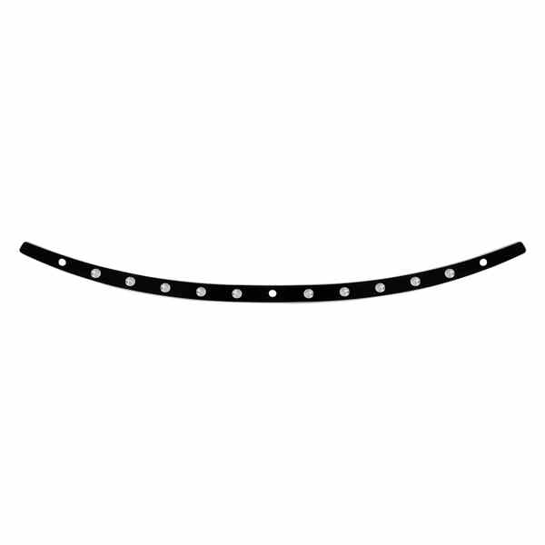 取寄せ ステンレス鋼のフロントガラストリム メンフィスシェード Windshield Trim - Black - Dish - FLH '96-'13 MEB0943 23500360