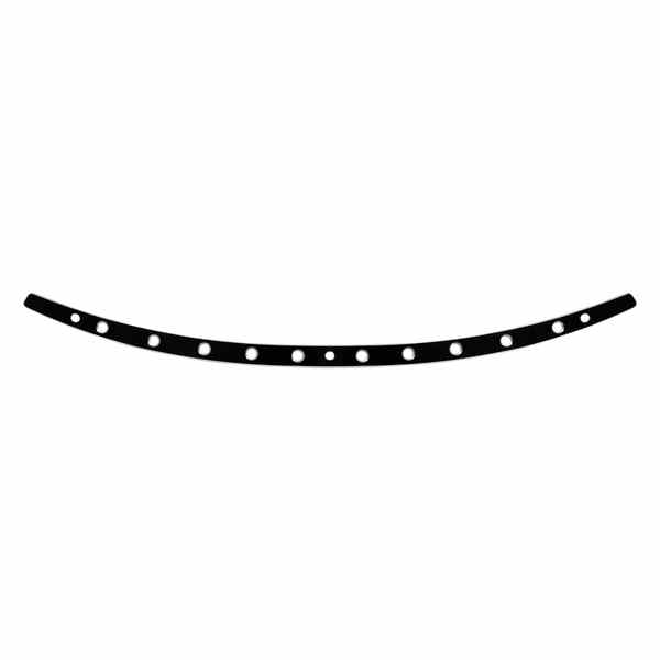 取寄せ ステンレス鋼のフロントガラストリム メンフィスシェード Windshield Trim - Black - Holes - FLH '96-'13 MEB0947 23500368