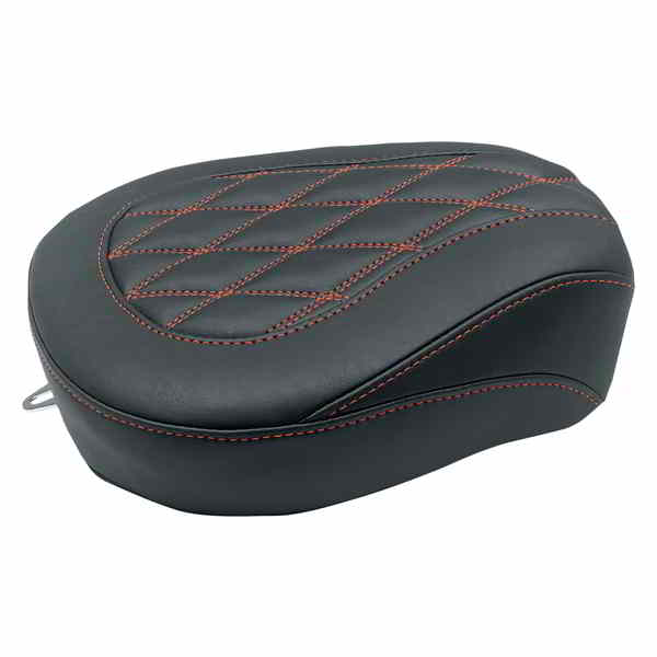 取寄せ ハーレーダビッドソン用 Wide Tripper? 助手席シート マスタング Wide Tripper? Passenger Seat - Black w/ American Beauty Red Stitching 76648AB 08011378
