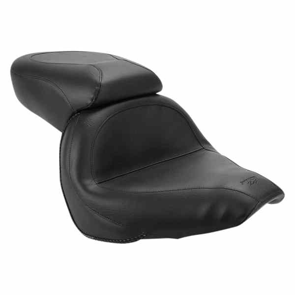 取寄せ ビンテージワイド2アップツーリングシート マスタング Seat - Vintage - Wide - Touring - Without Driver Backrest - One-Piece - Smooth - Black - VLX600 75794 08100388