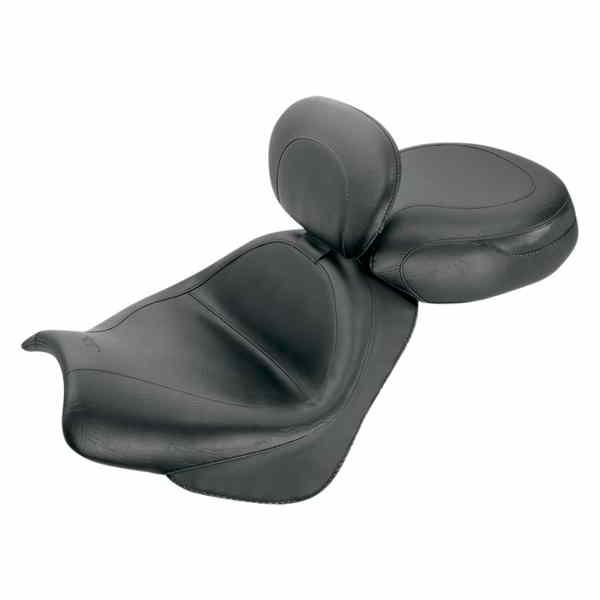 取寄せ ビンテージワイド2アップツーリングシート マスタング Seat - Vintage - Wide - Touring - With Driver Backrest - Two-Piece - Smooth - Black - VTX18 79341 08100497