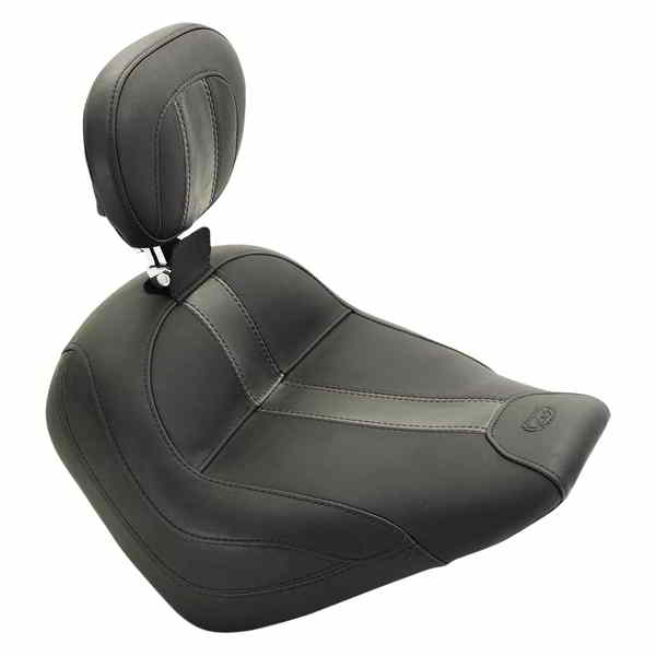 取寄せ ビンテージソロシート - バックレスト、プレーンが含まれています マスタング Solo Seat - Black - Vinyl - Driver's Backrest - Scout '15-'23 79507 08101827