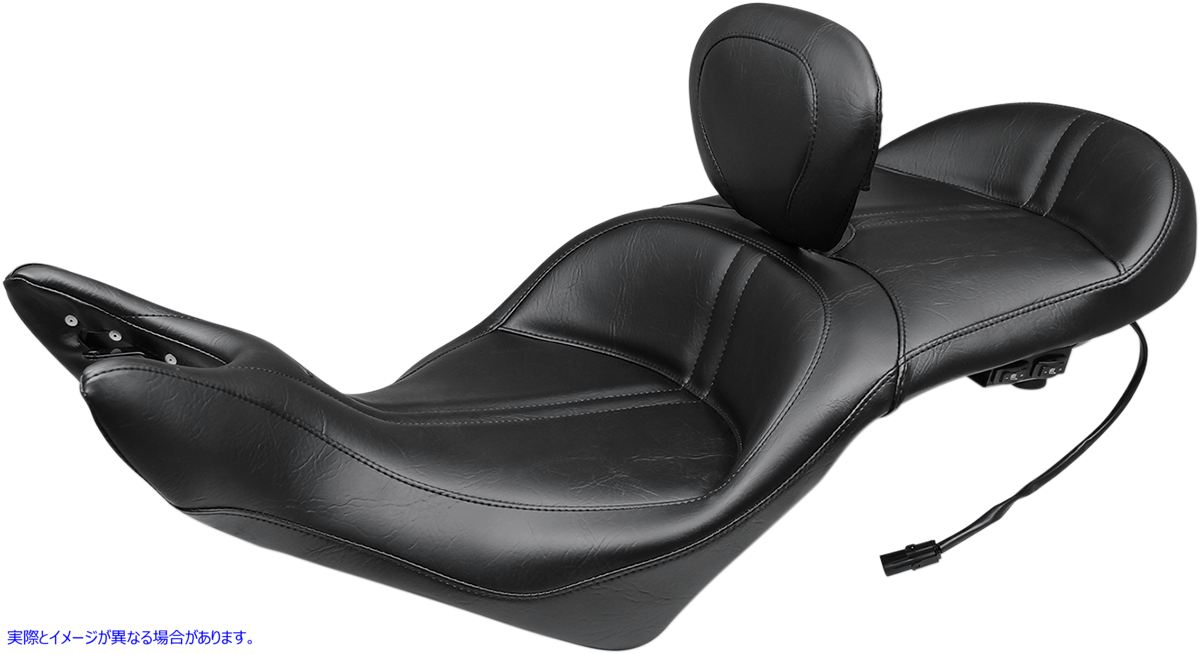 【並行輸入品】 マスタング ドライバーバックレストを備えた加熱ワンピース2アップツーリングシート 79723 08101919