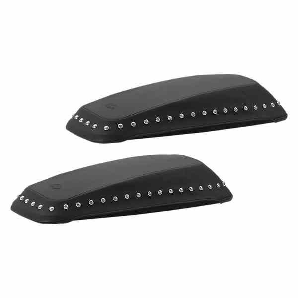 取寄せ スタッドサドルバッグの蓋カバー マスタング Saddlebag Lid Covers - Chrome Stud - '14-'19 FL 77623 35010975