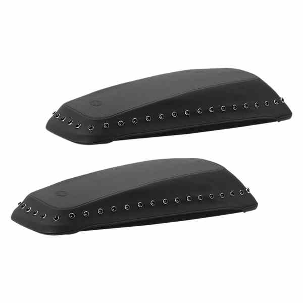 取寄せ スタッドサドルバッグの蓋カバー マスタング Saddlebag Lid Covers - Black Stud - '14-'19 FL 77624 35010976