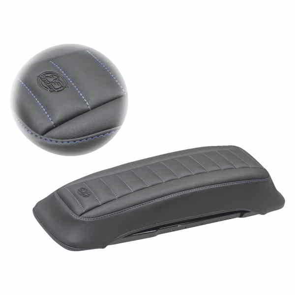 取寄せ サドルバッグリッドカバー マスタング Saddlebag Lid Covers - Black/Blue - '93-'13 FL 77637SB 35011902