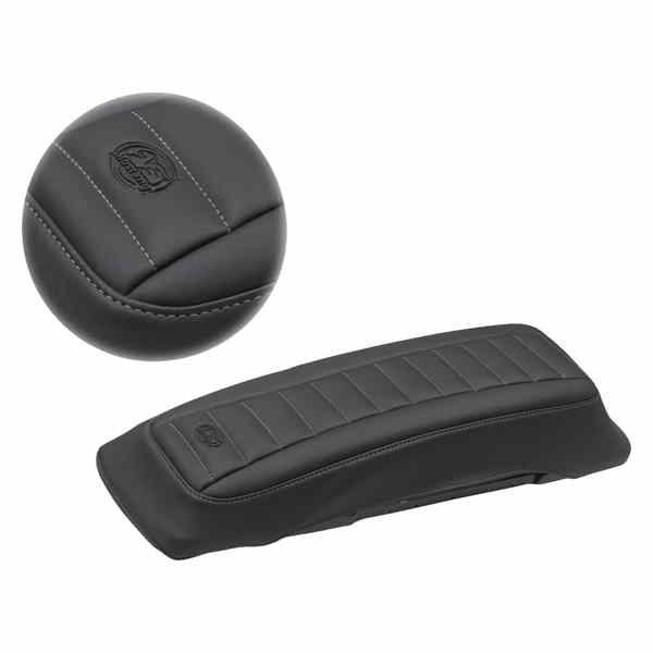 取寄せ サドルバッグリッドカバー マスタング Saddlebag Lid Covers - Black/Gunmetal Gray - '93-'13 FL 77637GM 35011906