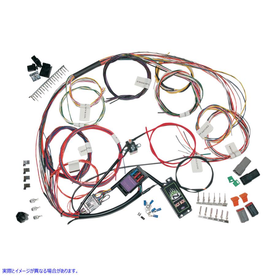 取寄せ カスタムフルオートバイワイヤーハーネス ナムズ Complete Bike Harness Kit NCBH-01-A 21200769