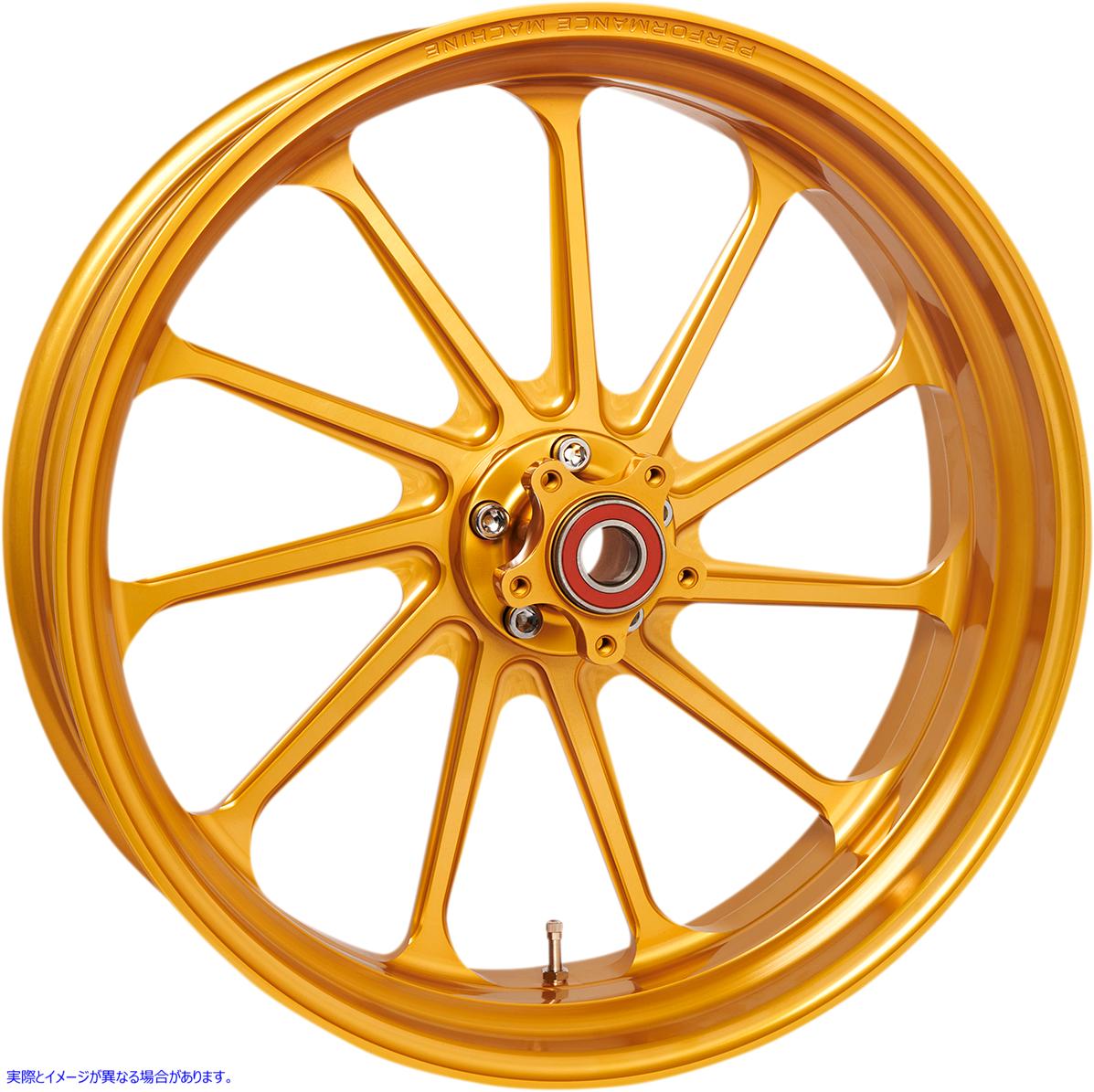 【並行輸入品】 パフォーマンスマシーン (PM) ホイール - アサルト - デュアルディスク - フロント - Gold Ops - 21インチx3.50インチ - ABSなし 1202-7106R-ASLAJAP-G 02012357