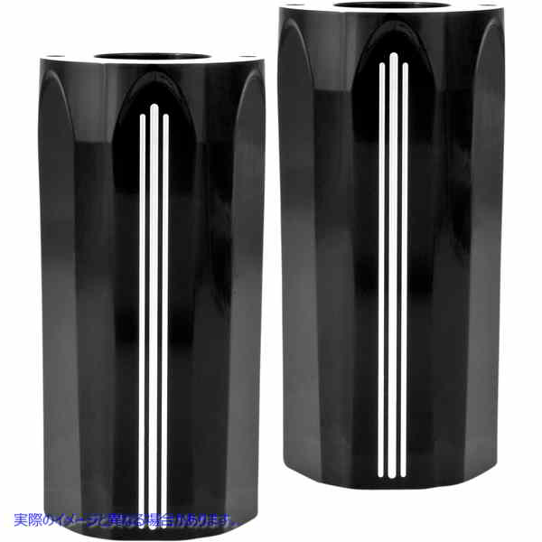 取寄せ フォークスライダーカバー - 技術 パフォーマンスマシーン (PM) Fork Slider Covers - Tech - Contrast Cut 0208-2045-BM 04110055