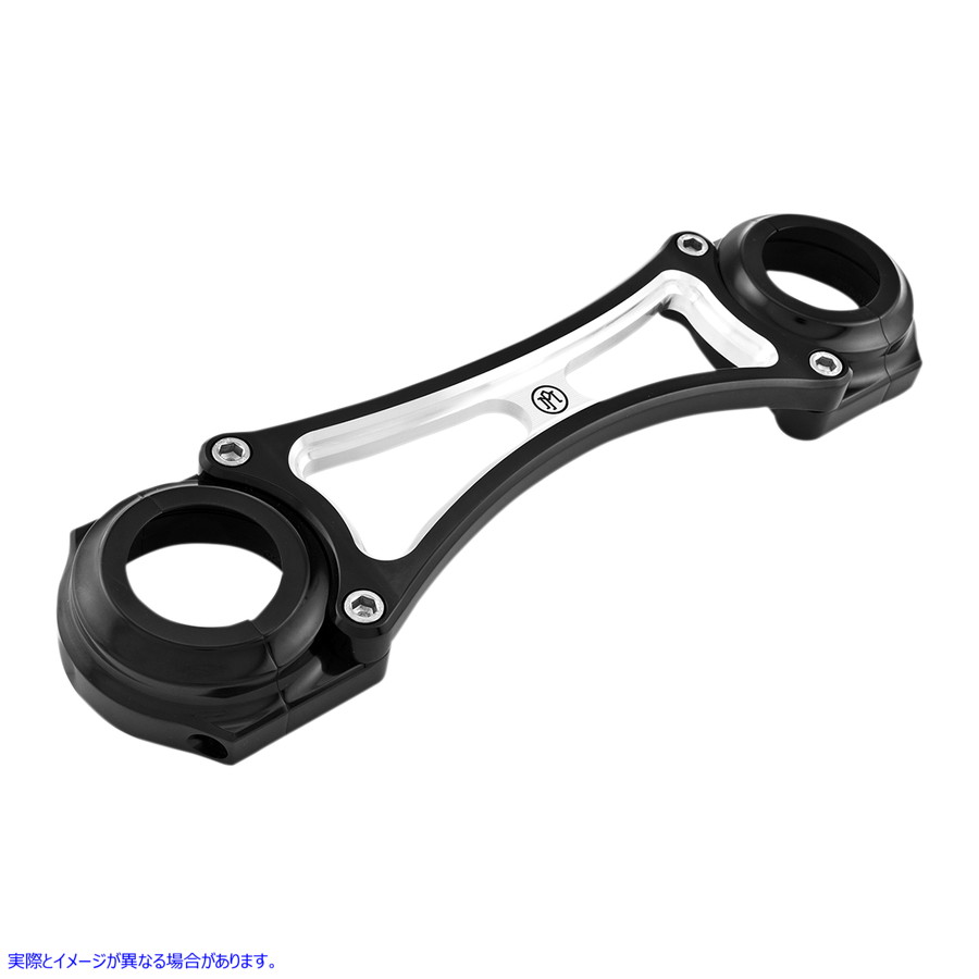 取寄せ ビレットアルミニウムフォークブレース - コントラストカット? パフォーマンスマシーン (PM) Fork Brace - Contrast Cut - 41 mm - '84-'17 FXST 0208-2125-BM 04150031