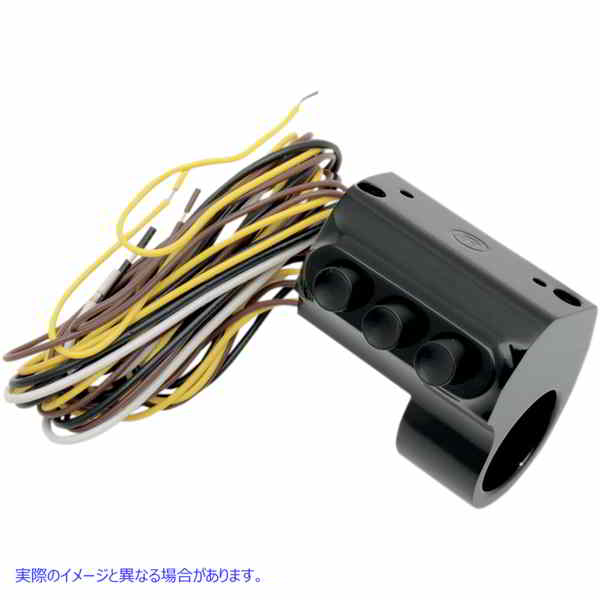 取寄せ 輪郭ビレットハンドルバースイッチ パフォーマンスマシーン (PM) Switch Assembly - Left Side - Three Button - Cable Clutch - Black 0062-2035-B 06160099