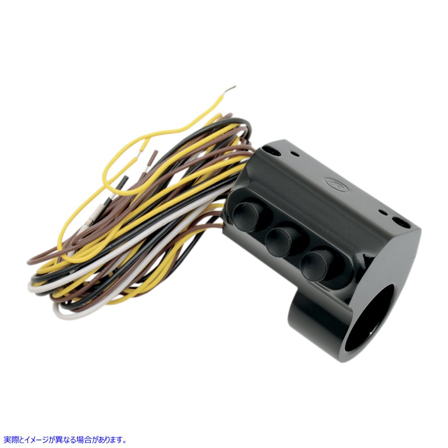 取寄せ 輪郭ビレットハンドルバースイッチ パフォーマンスマシーン (PM) Switch Assembly - Left Side - Three Button - Hydraulic Clutch - Black 0062-2033-B 06160101