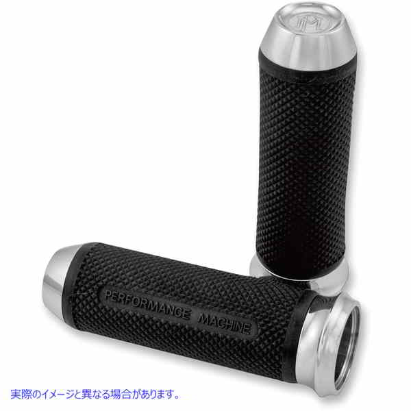取寄せ エリートカスタムグリップ パフォーマンスマシーン (PM) Grips - Elite - Cable - Chrome 0063-2027-CH 06300952
