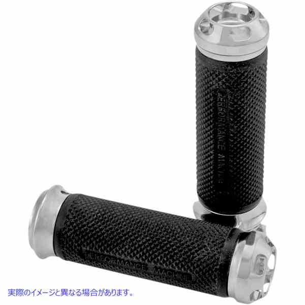 取寄せ エリート頂点カスタムグリップ パフォーマンスマシーン (PM) Grips - Apex - Elite - Cable - Chrome 0063-2043-CH 06301058