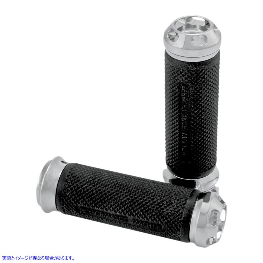 取寄せ エリート頂点カスタムグリップ パフォーマンスマシーン (PM) Grips - Apex - Elite - TBW - Chrome 0063-2044-CH 06301059