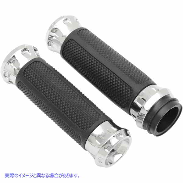 取寄せ オーバードライブカスタムグリップ パフォーマンスマシーン (PM) Grips - Overdrive - TBW - Chrome 0063-2082-CH 06301668